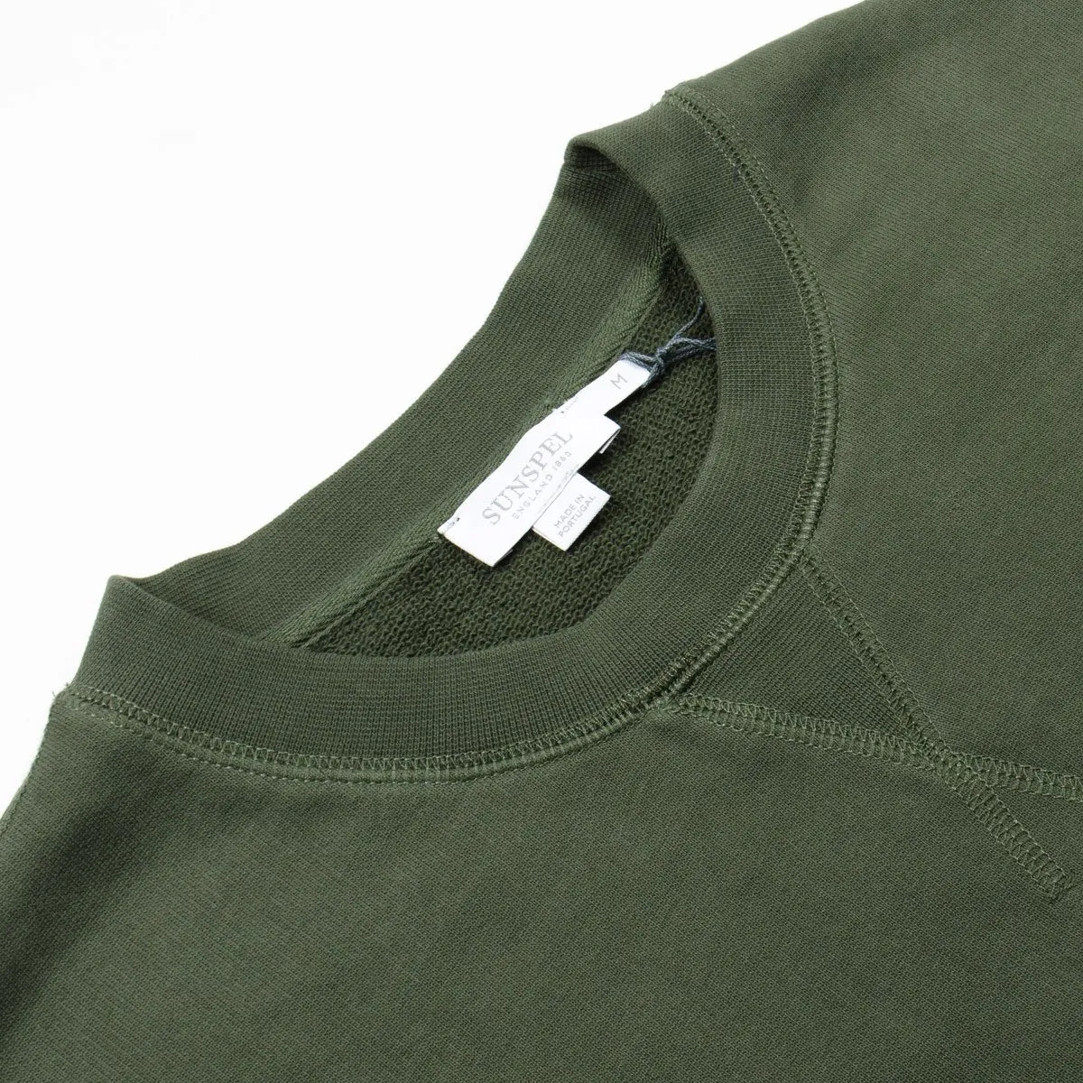 Sunspel - Loopback Sweatshirt - Dark Olive