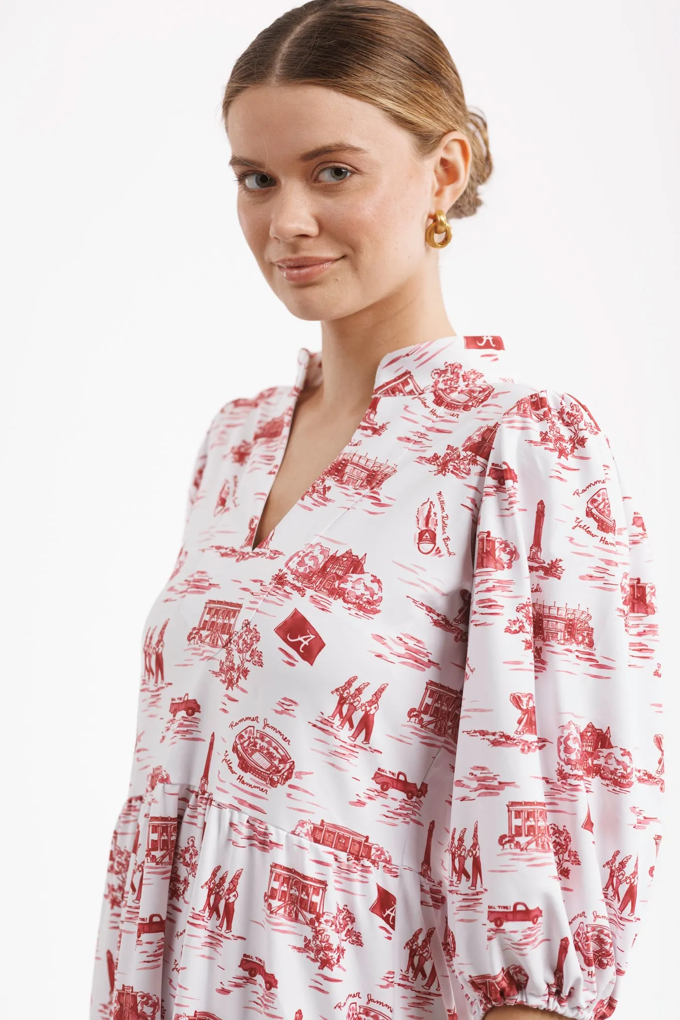 Tailgate Collection Tory Dress - Alabama Gameday Toile