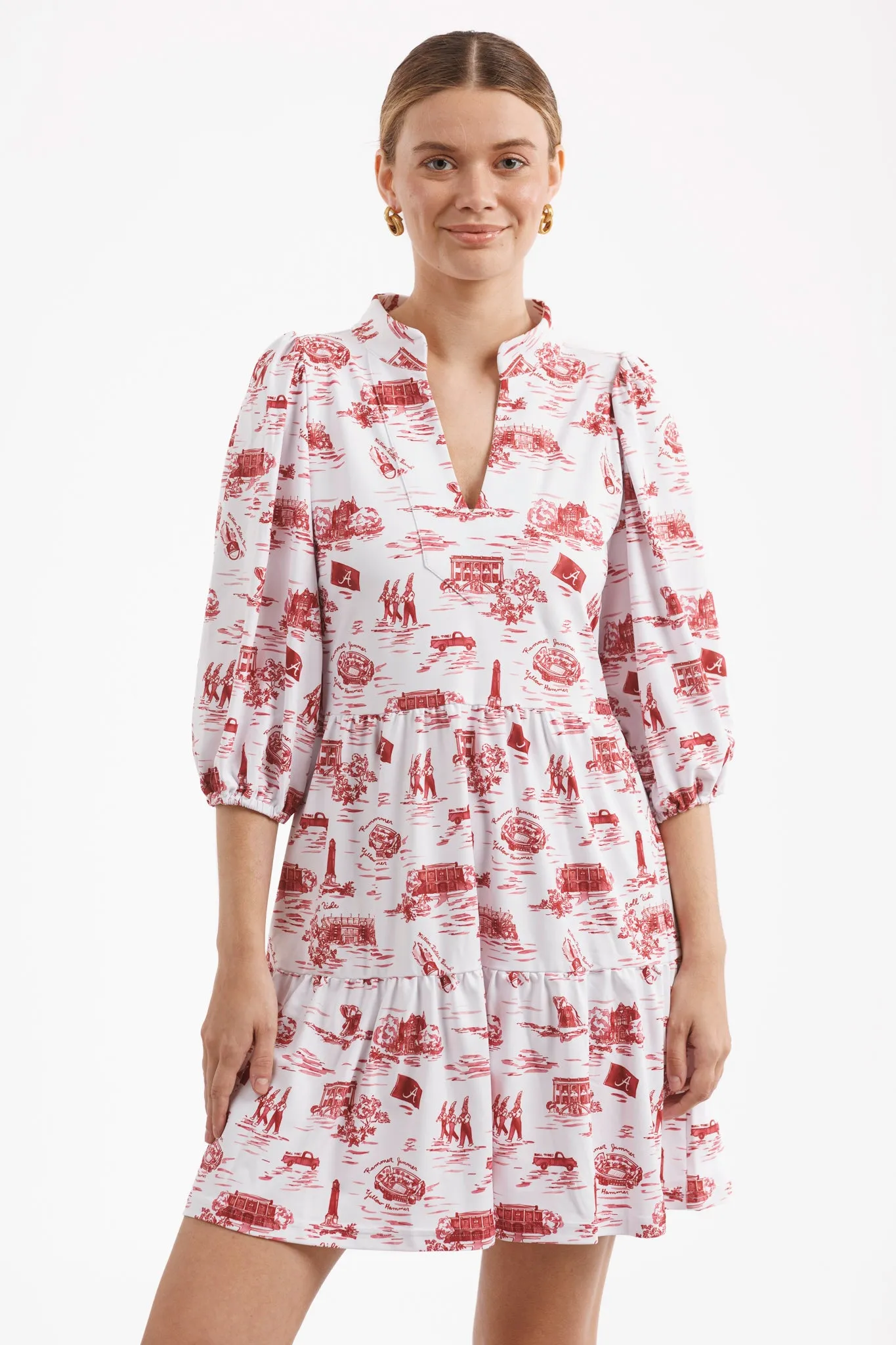 Tailgate Collection Tory Dress - Alabama Gameday Toile