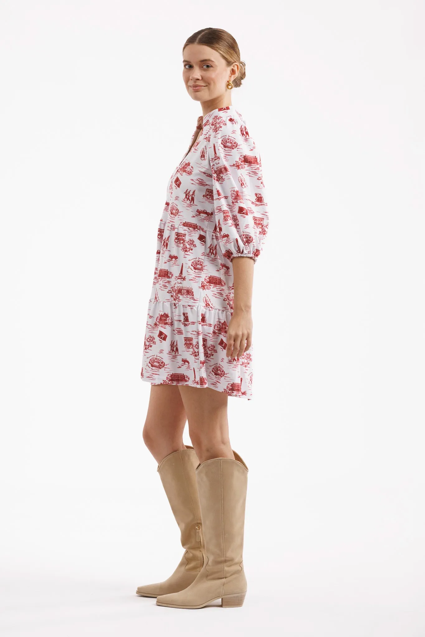 Tailgate Collection Tory Dress - Alabama Gameday Toile