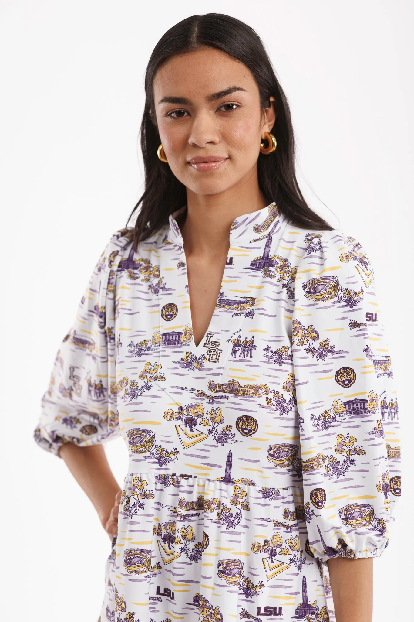 Tailgate Collection Tory Dress - LSU Toile