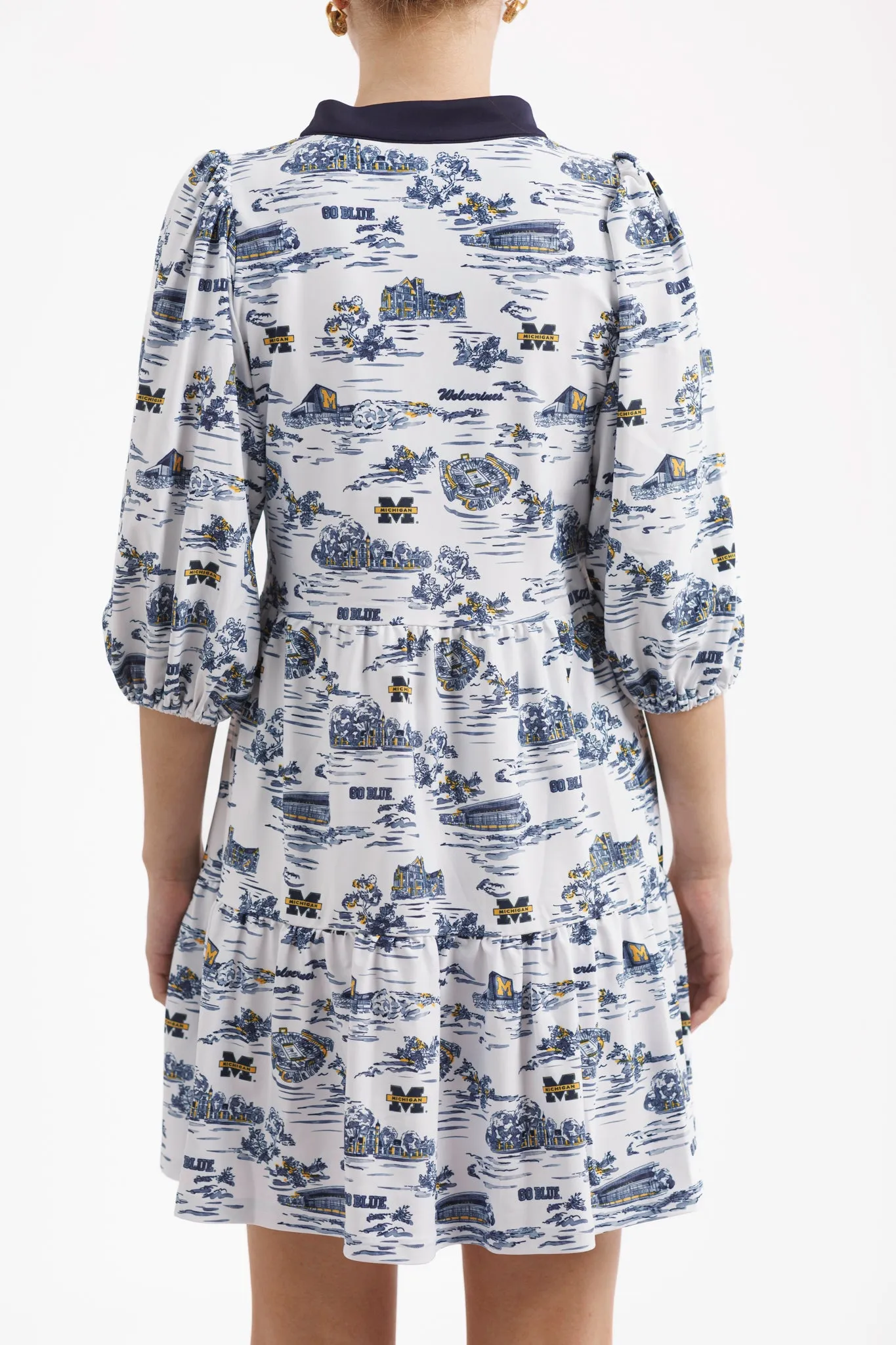 Tailgate Collection Tory Dress - Michigan Gameday Toile