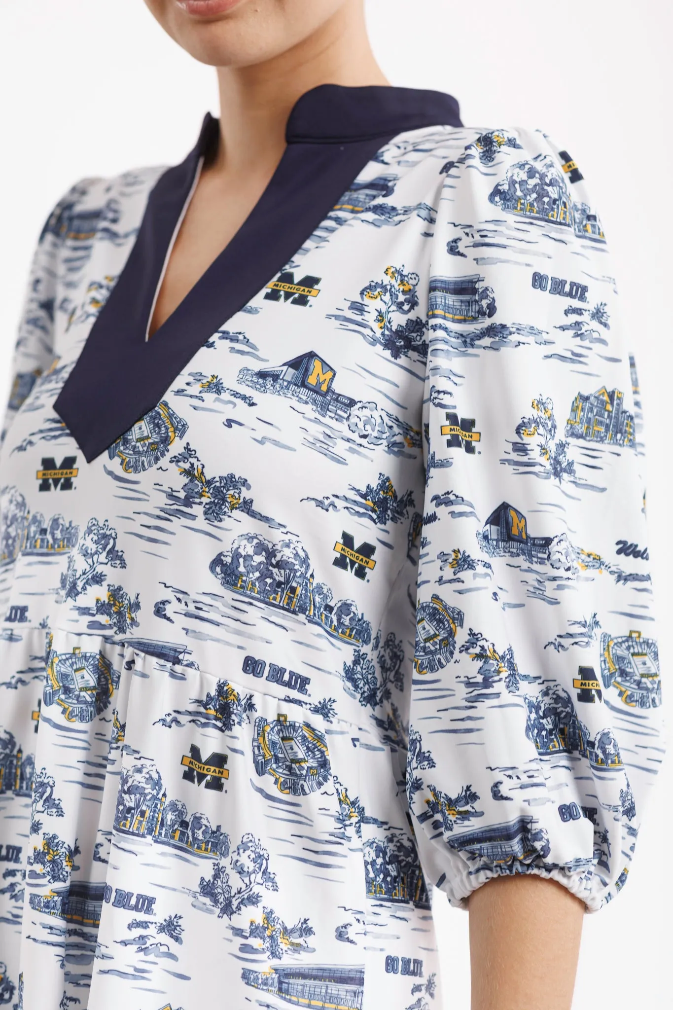 Tailgate Collection Tory Dress - Michigan Gameday Toile