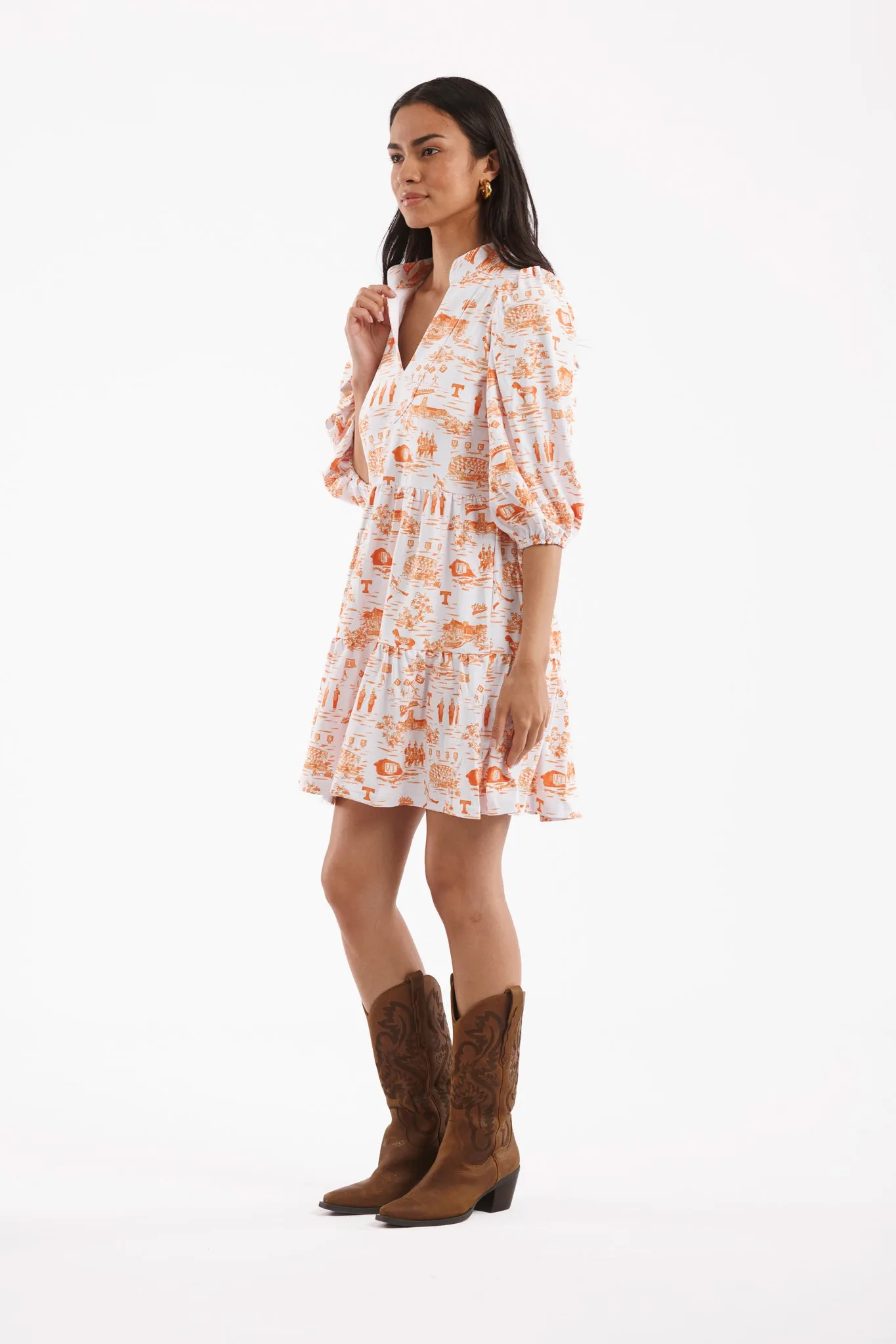 Tailgate Collection Tory Dress - Tennessee Toile