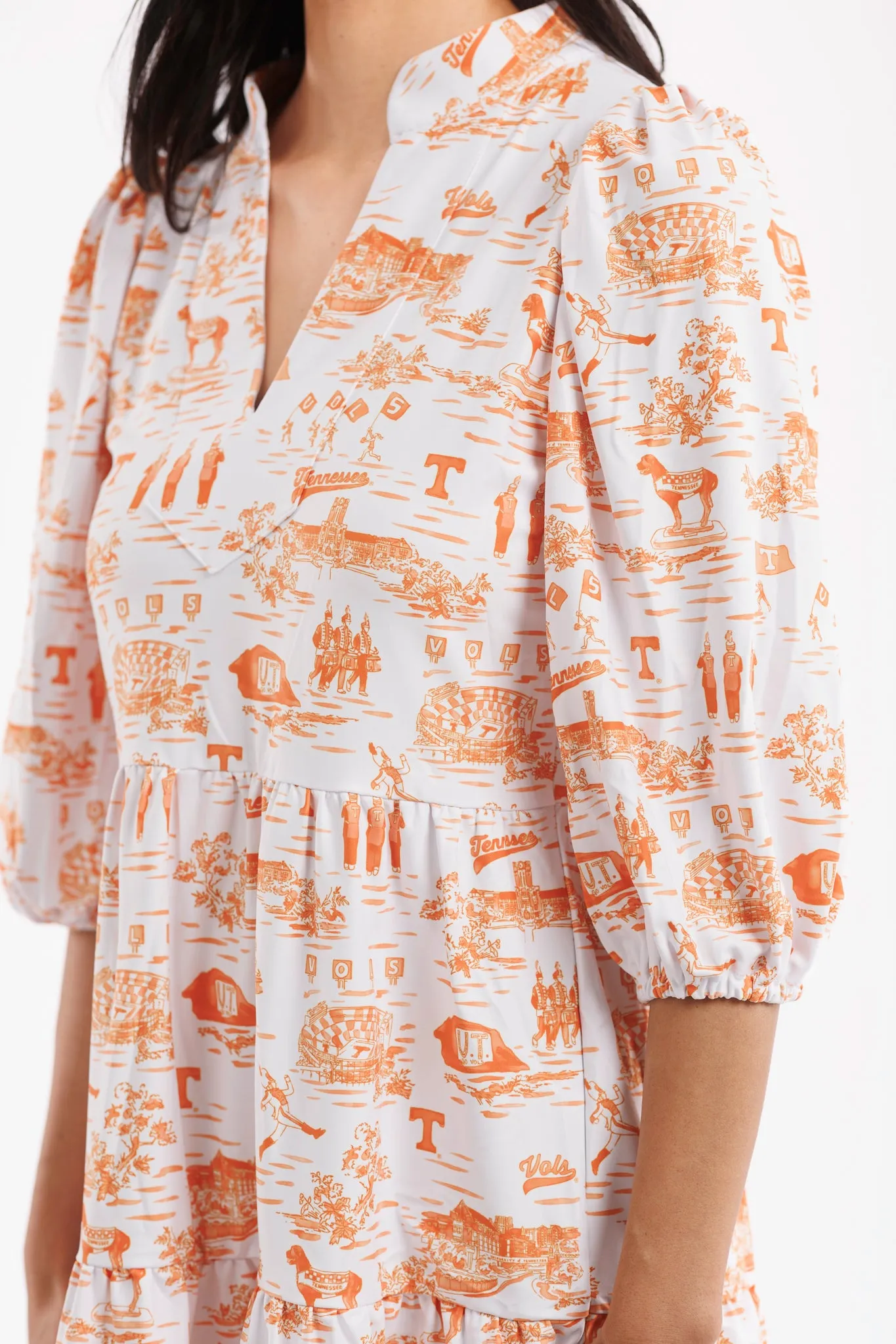 Tailgate Collection Tory Dress - Tennessee Toile