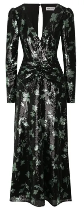 Twist Leaf Sequin Dress