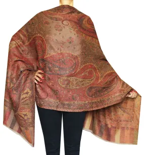 Womens Paisley Scarf Shawl Wool Indian Clothing (80 x 28 inches)