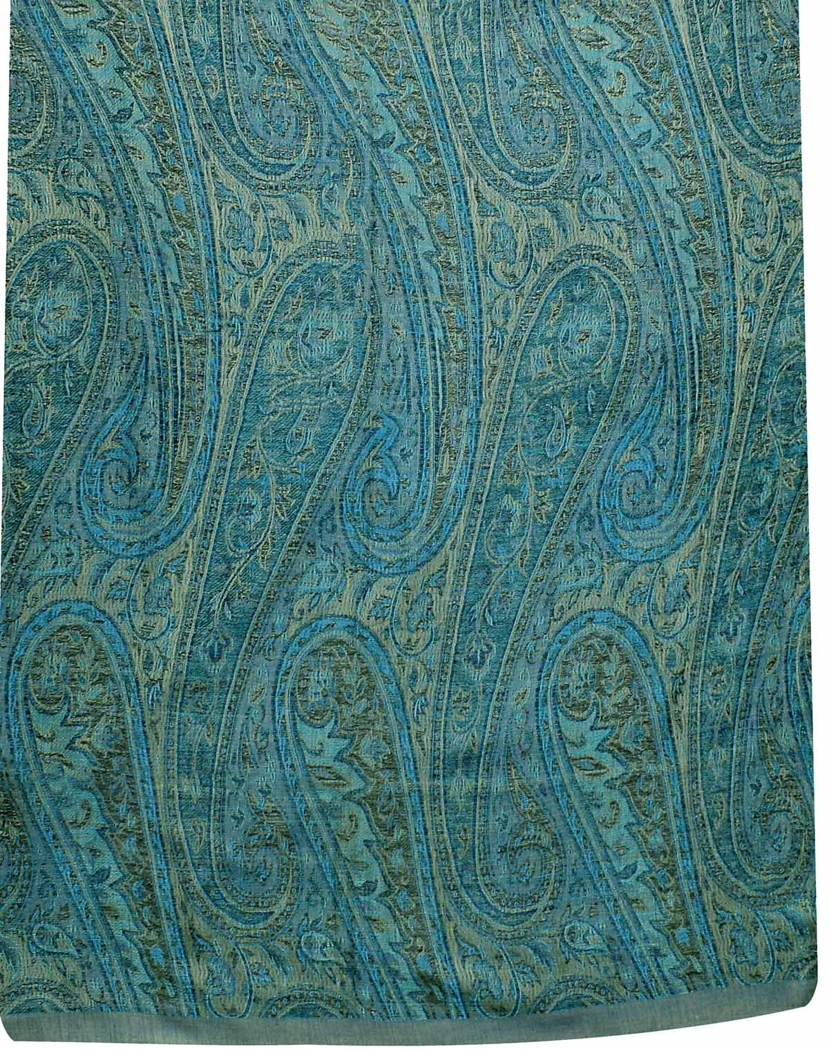 Women's Wool Paisley Shawl Scarves Indian Clothing (80 x 40 inches)