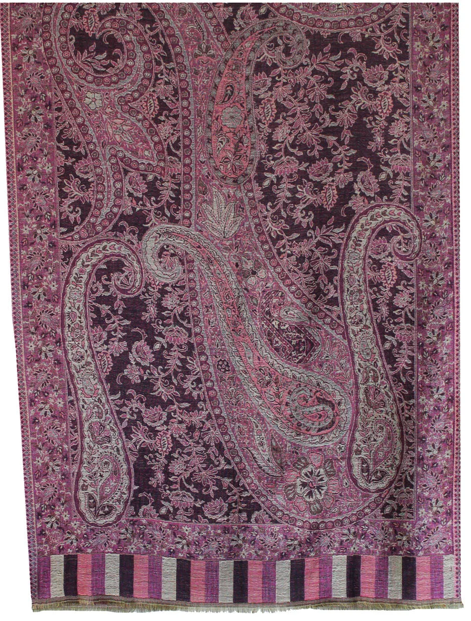 Wool Scarf Shawls Paisley Womens Indian Clothing Gift (84 x 30 inches)